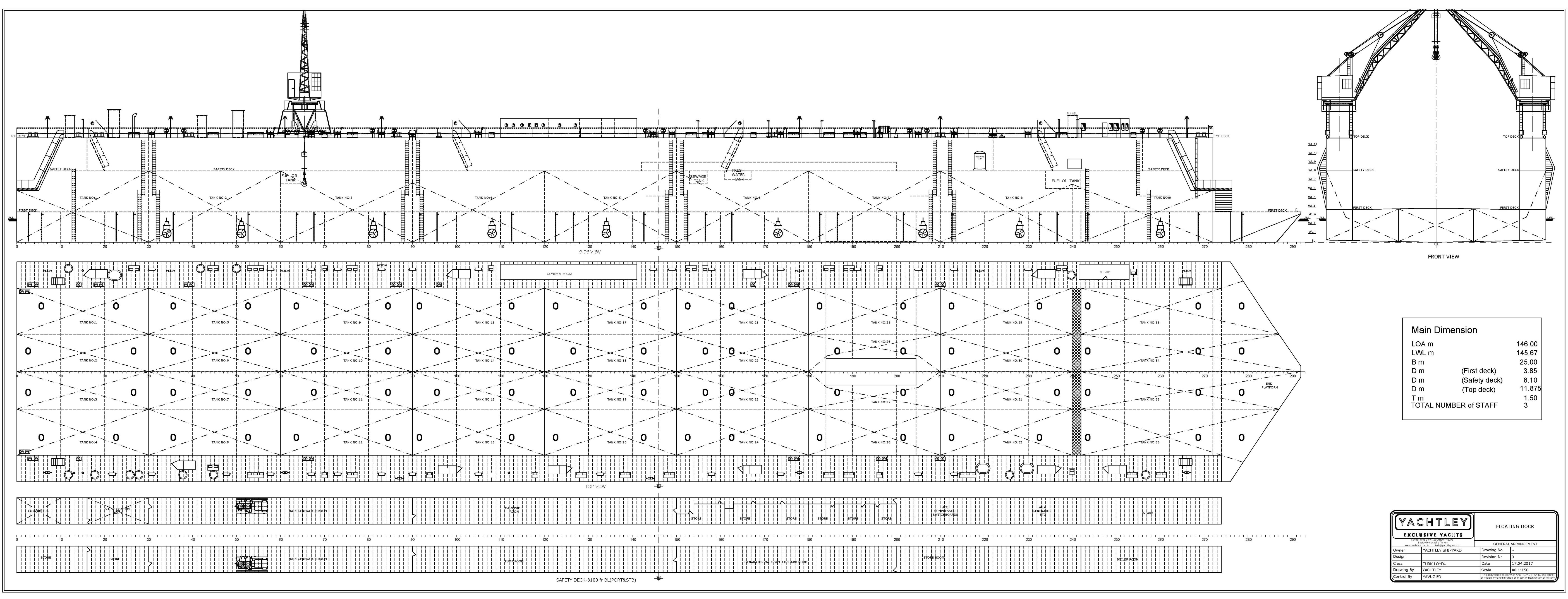 EP360 146 m Floating Dock